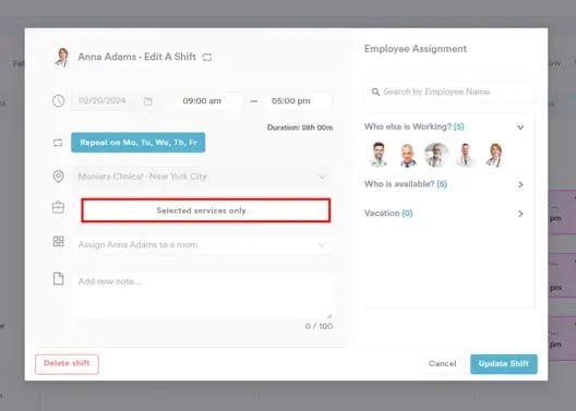 How to Add a New Service to a Shift_1
